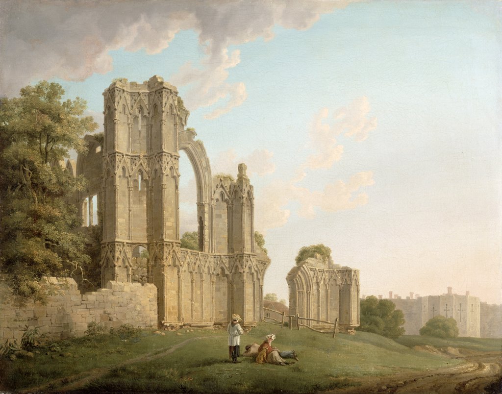 Detail of St Mary's Abbey, York, c.1778 by Michael Rooker