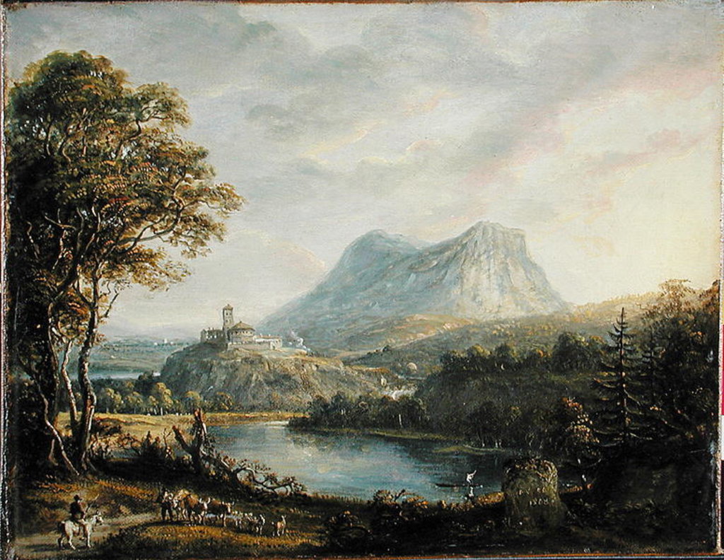 Detail of Landscape with a Lake, 1808 by Paul Sandby