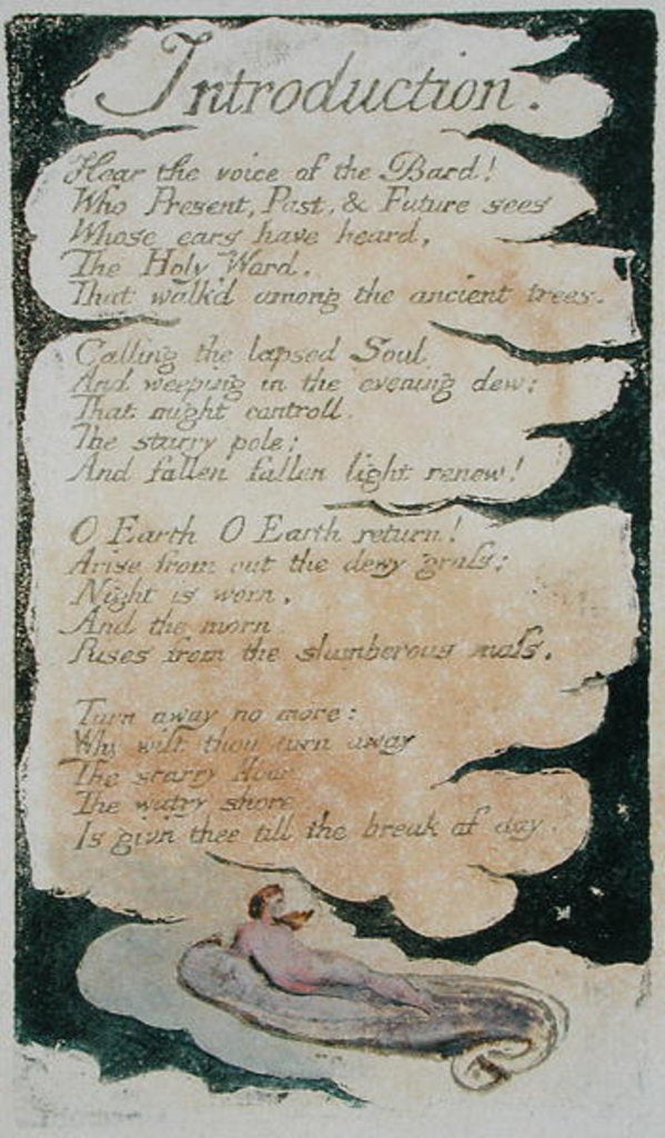Detail of Introduction, plate 33 from 'Songs of Experience,' 1794 by William Blake