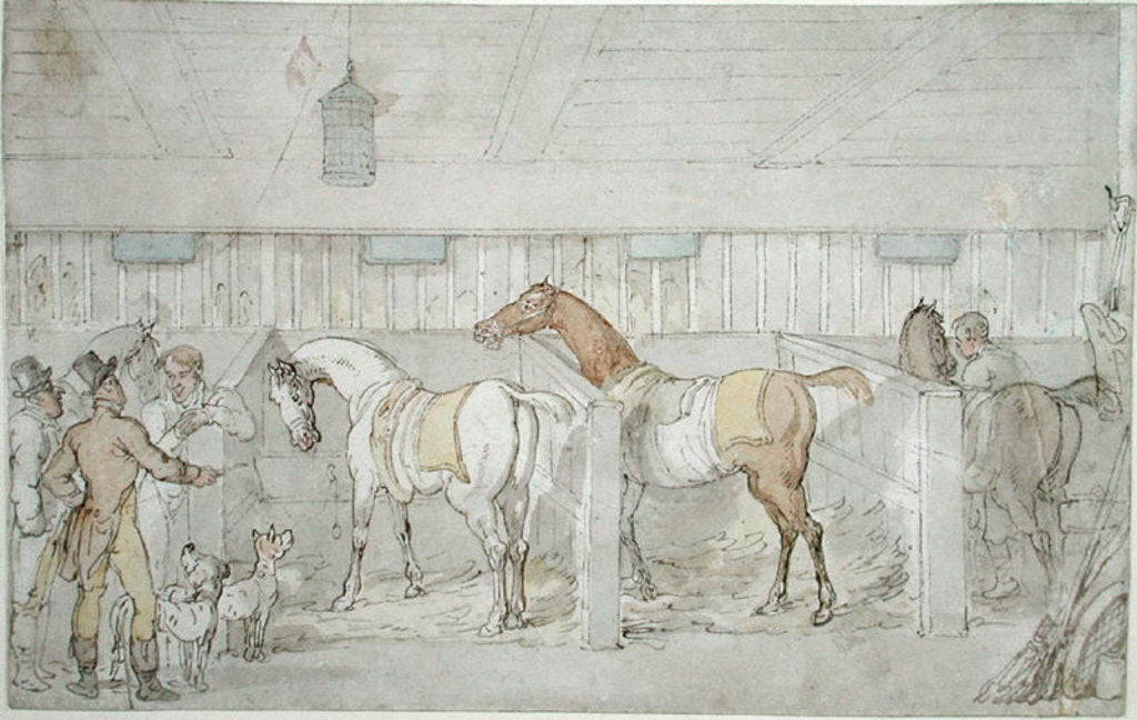Detail of Interior of a Stable by Thomas Rowlandson