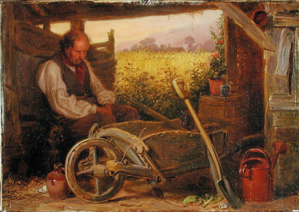 Detail of The Old Gardener, 1863 by Briton Riviere