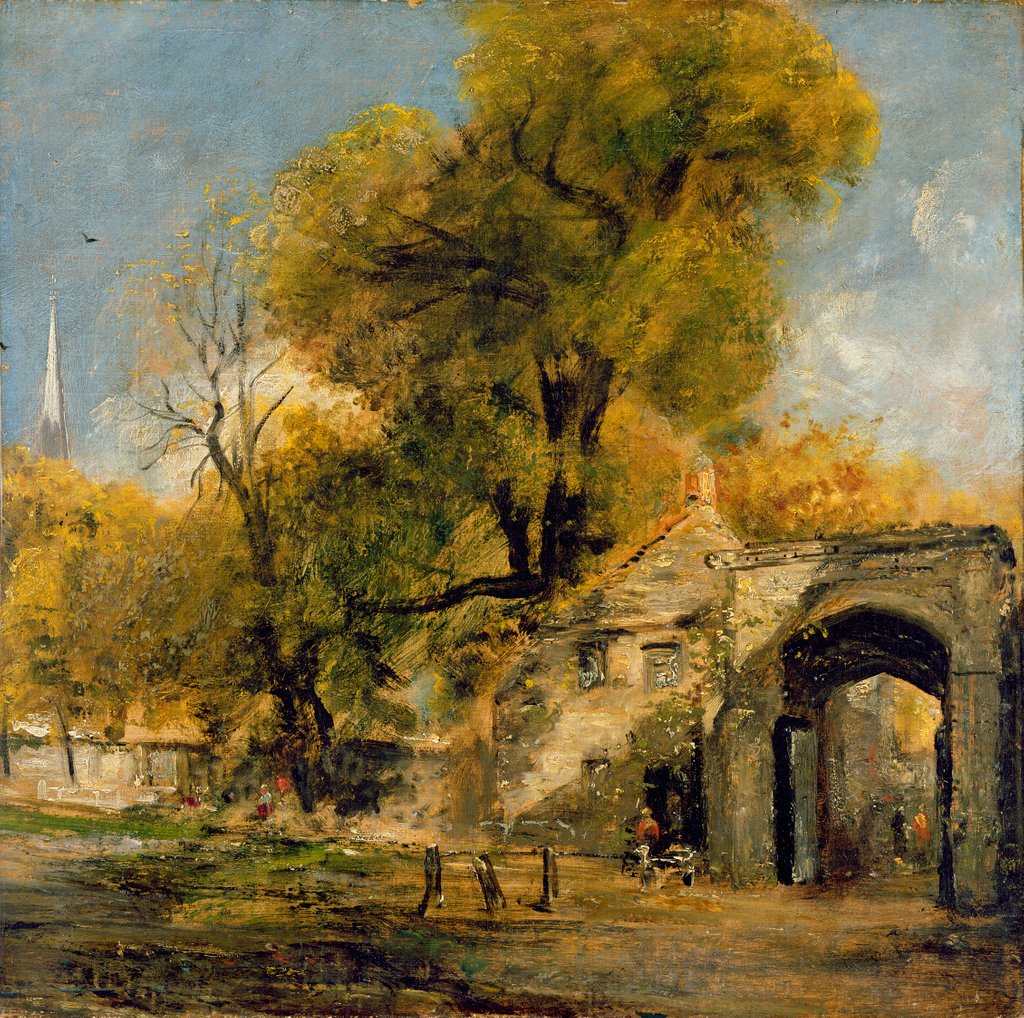 Detail of Harnham Gate, Salisbury, c.1820-21 by John Constable