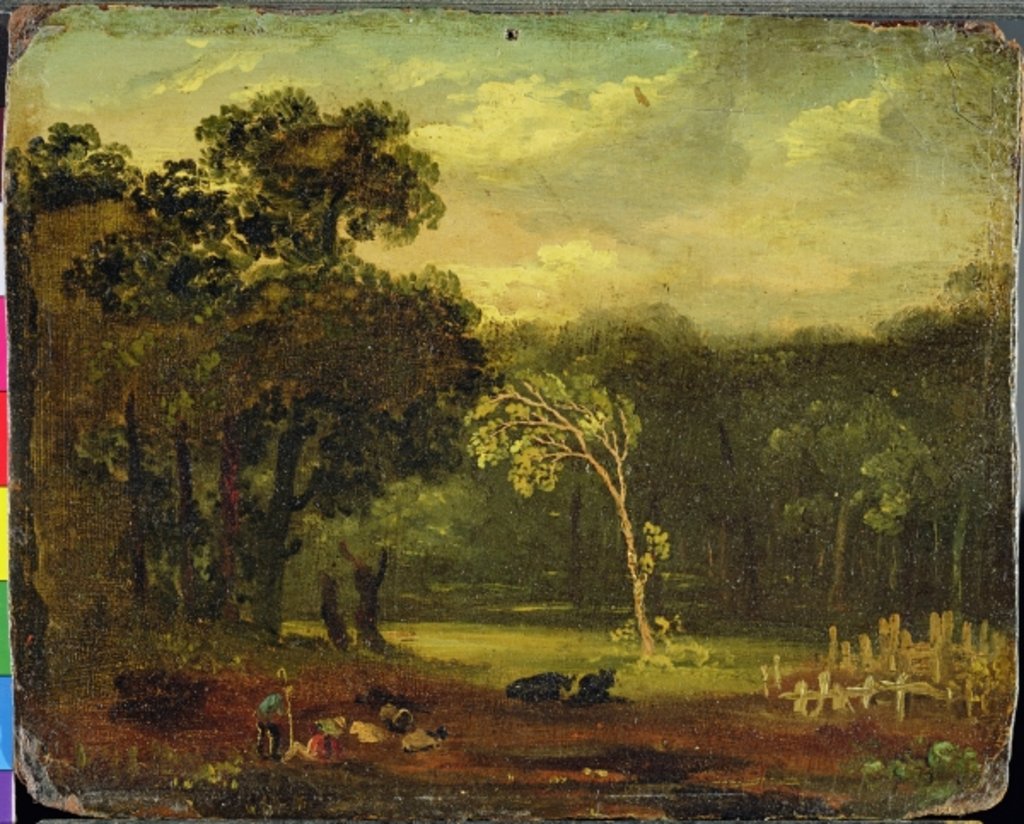 Detail of Sketch from Nature in Sion Park, 1819 by Samuel Palmer