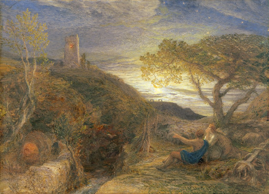 Detail of The Lonely Tower, 1868 by Samuel Palmer