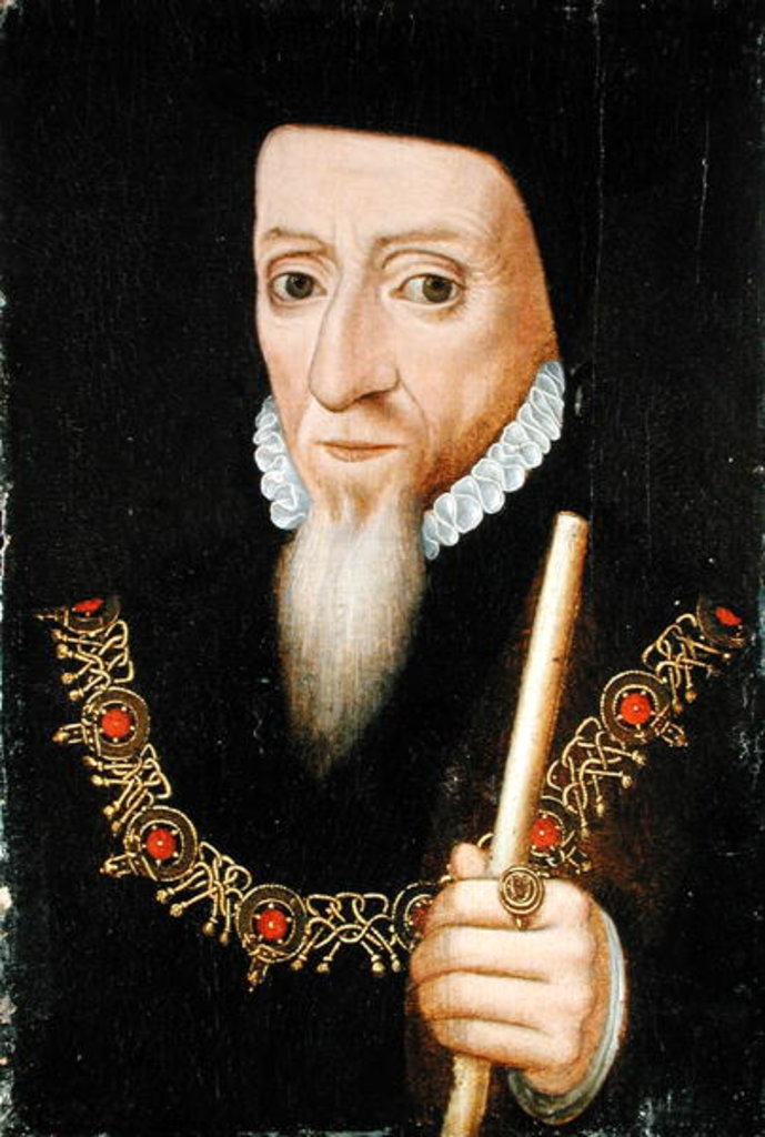 Detail of William Powlett 1st Marquess of Winchester, c.1560-70 by English School