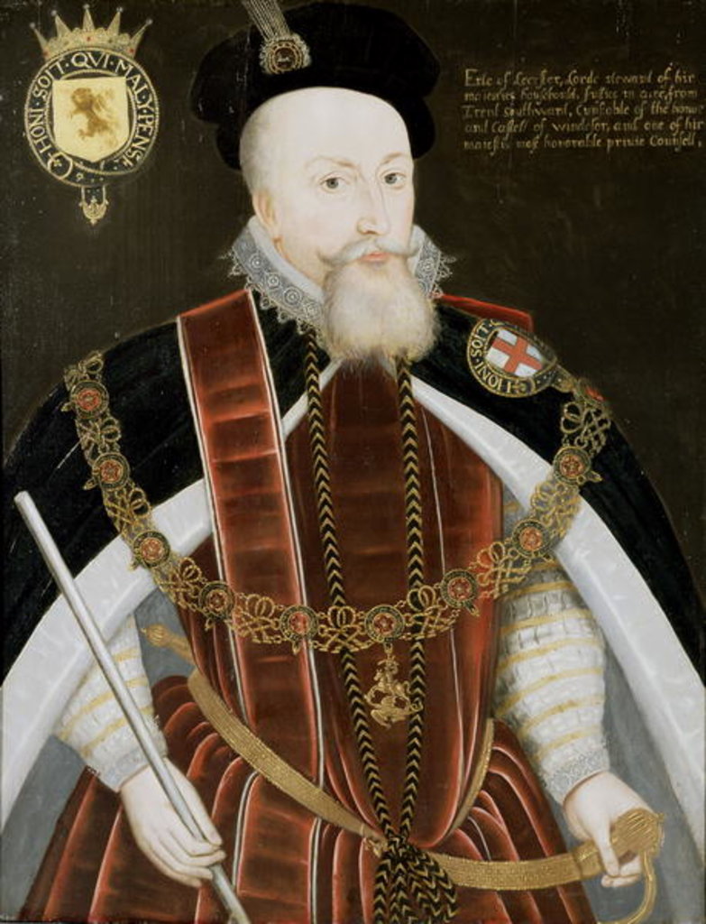 Detail of Portrait of Robert Dudley Earl of Leicester by English School