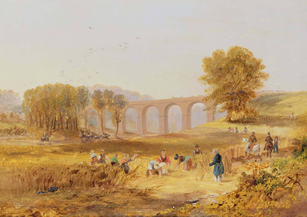 Detail of Corby Viaduct, the Newcastle and Carlisle Railway, 1836 by John Wilson Carmichael