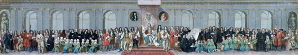 Detail of James II Receiving the Mathematical Scholars of Christ's Hospital by Antonio Verrio