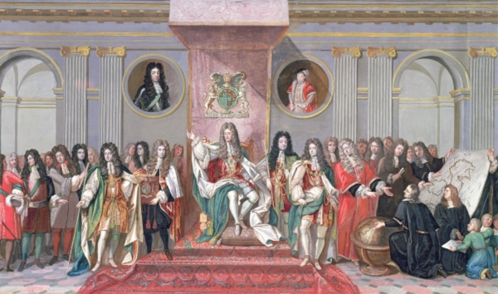 Detail of James II Receiving the Mathematical Scholars of Christ's Hospital gouache on paper) by Antonio (studio of) Verrio