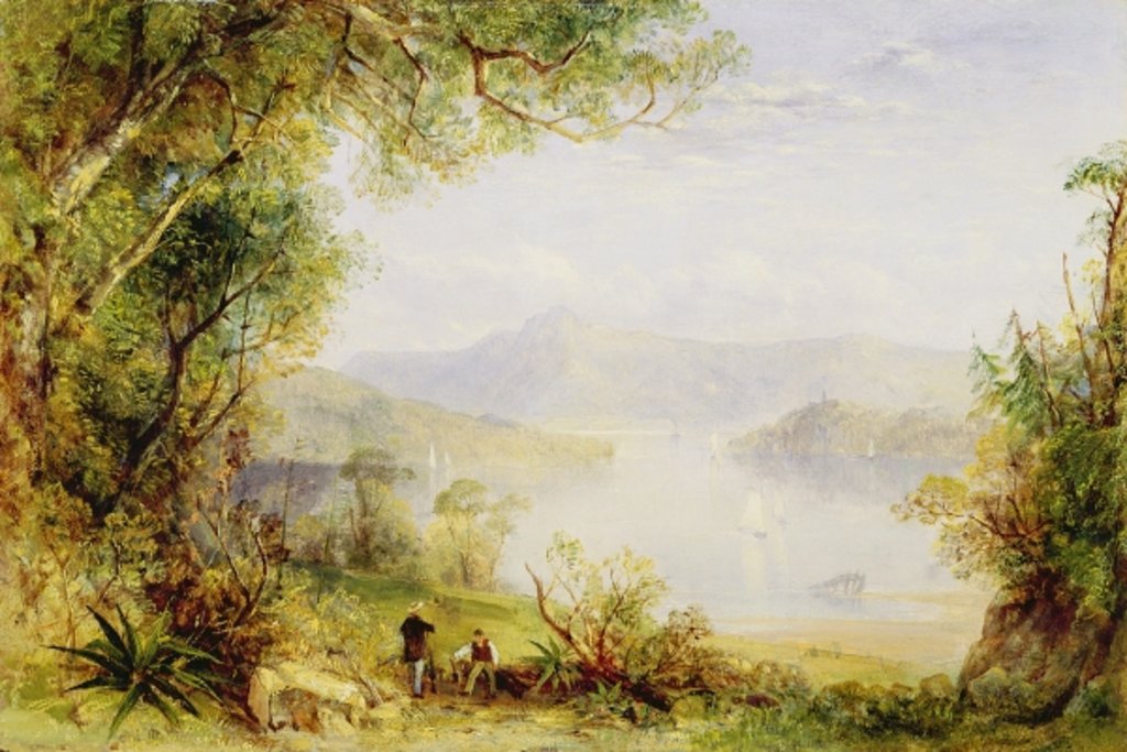 Detail of View on the Hudson River, c.1840-45 by Thomas Creswick