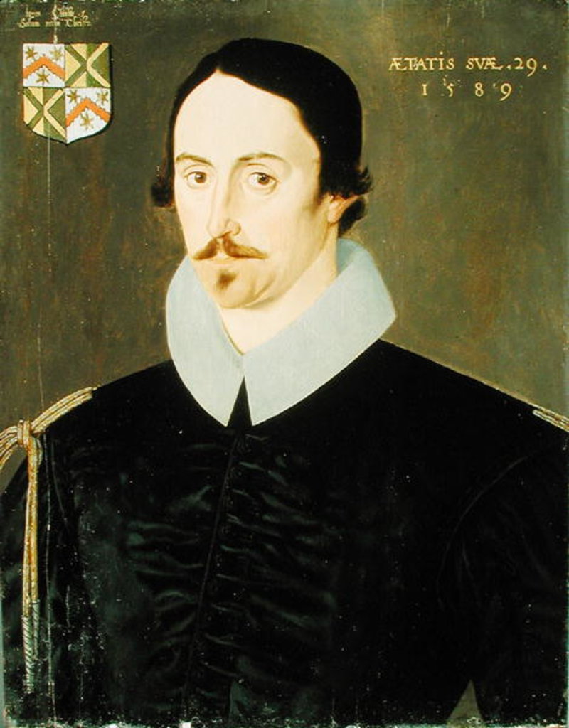 Detail of An Unknown Man, Aged 29, Possibly of the Kempe Family, 1589 by English School