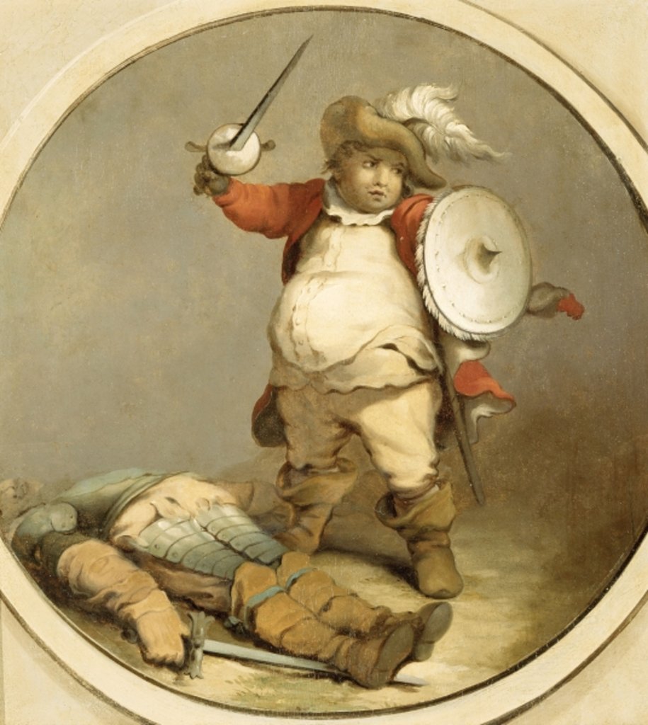 Detail of Falstaff with the Body of Hotspur, c.1786 by Philip James de Loutherbourg