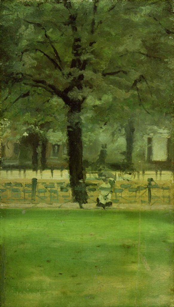 Detail of The Ladie's Mile, Kensington Gardens by Paul Fordyce Maitland