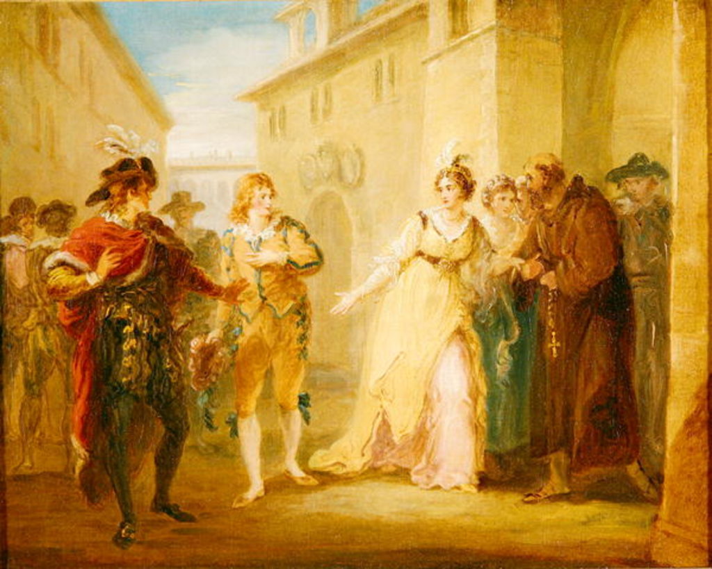 Detail of The Revelation of Olivia's Betrothal, from Act V, Scene i of 'Twelfth Night', c.1790 by William Hamilton