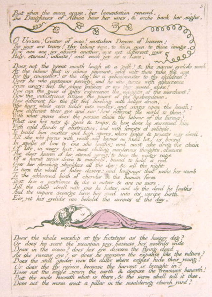 Detail of But when the morn arose... by William Blake