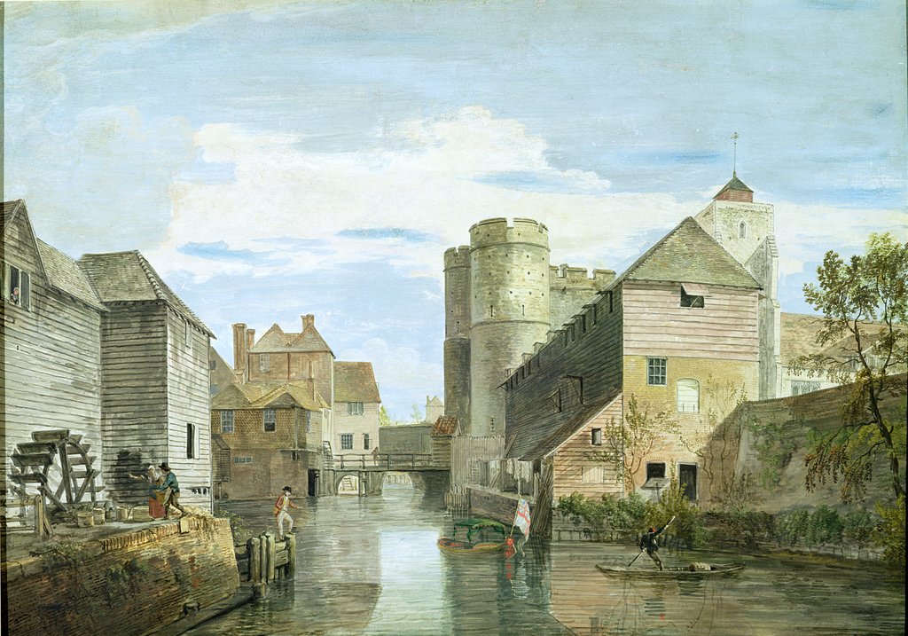Detail of The Westgate, Canterbury by Paul Sandby