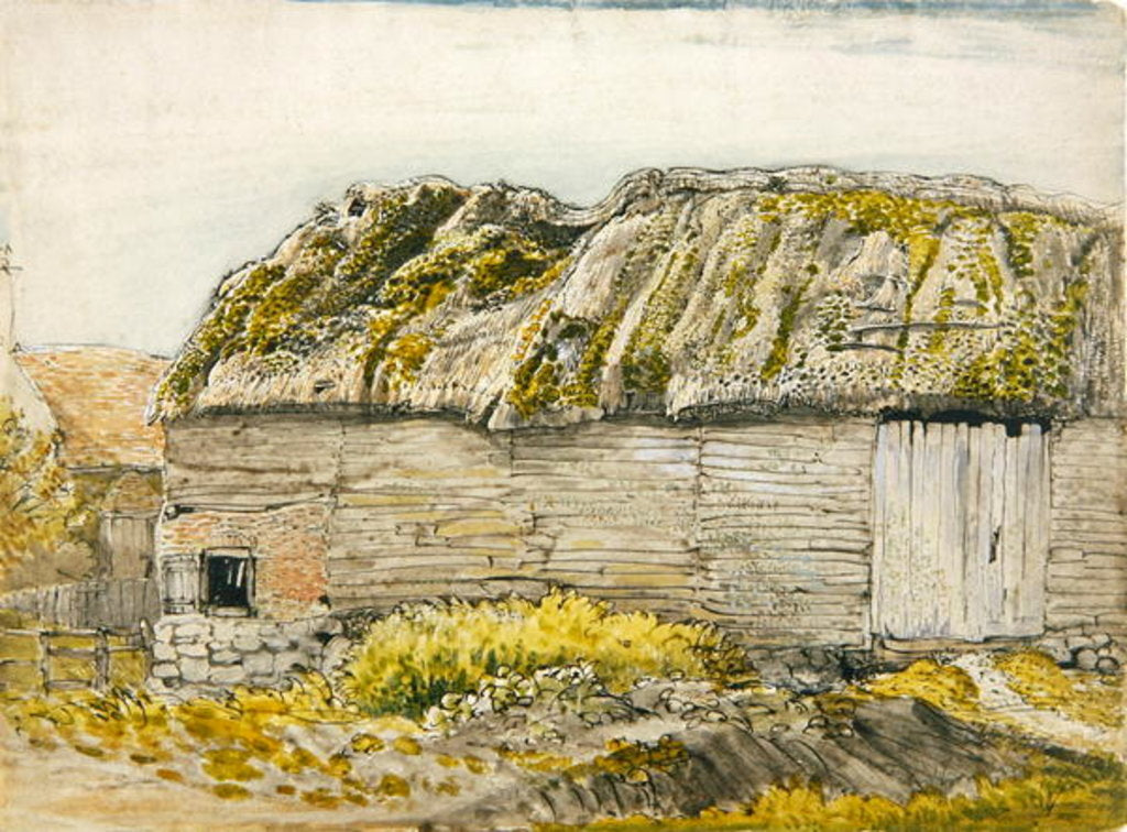 Detail of A Barn with a Mossy Roof, Shoreham by Samuel Palmer