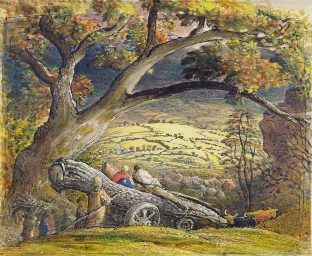 Detail of The Timber Wain, c.1833-34 by Samuel Palmer