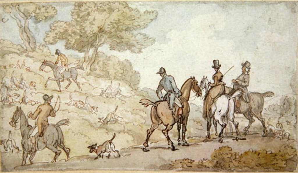Detail of Drawing Cover by Thomas Rowlandson