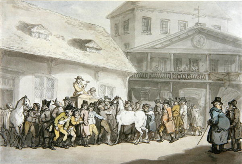 Detail of A Horse Sale at Hopkins's Repository, Barbican, c.1798-1800 by Thomas Rowlandson