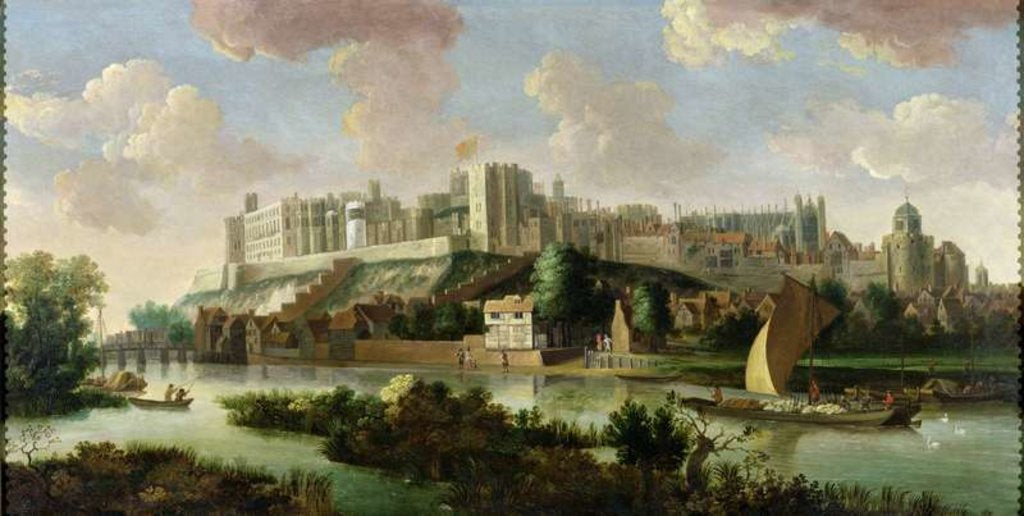 Detail of Windsor Castle seen from the Thames, c.1700 by Johannes Vorsterman