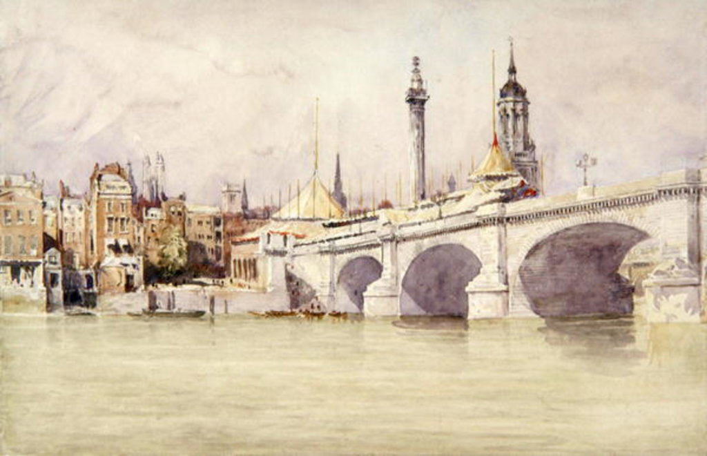 Detail of London Bridge, 1831 by David Cox