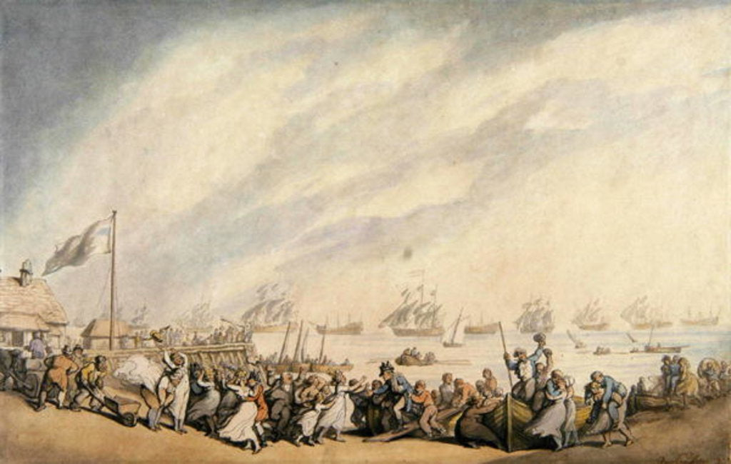 Detail of The Return of the Fleet to Great Yarmouth after the Defeat of the Dutch in 1797, c.1797 by Thomas Rowlandson