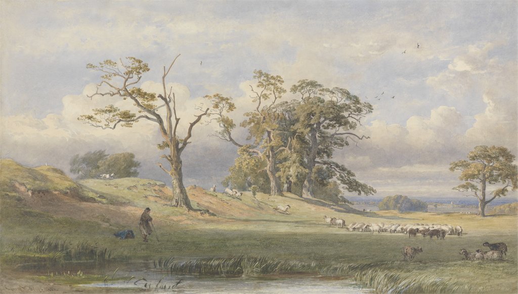 Detail of Old British Camp in Bulstrode Park, 1860 by George Arthur Fripp