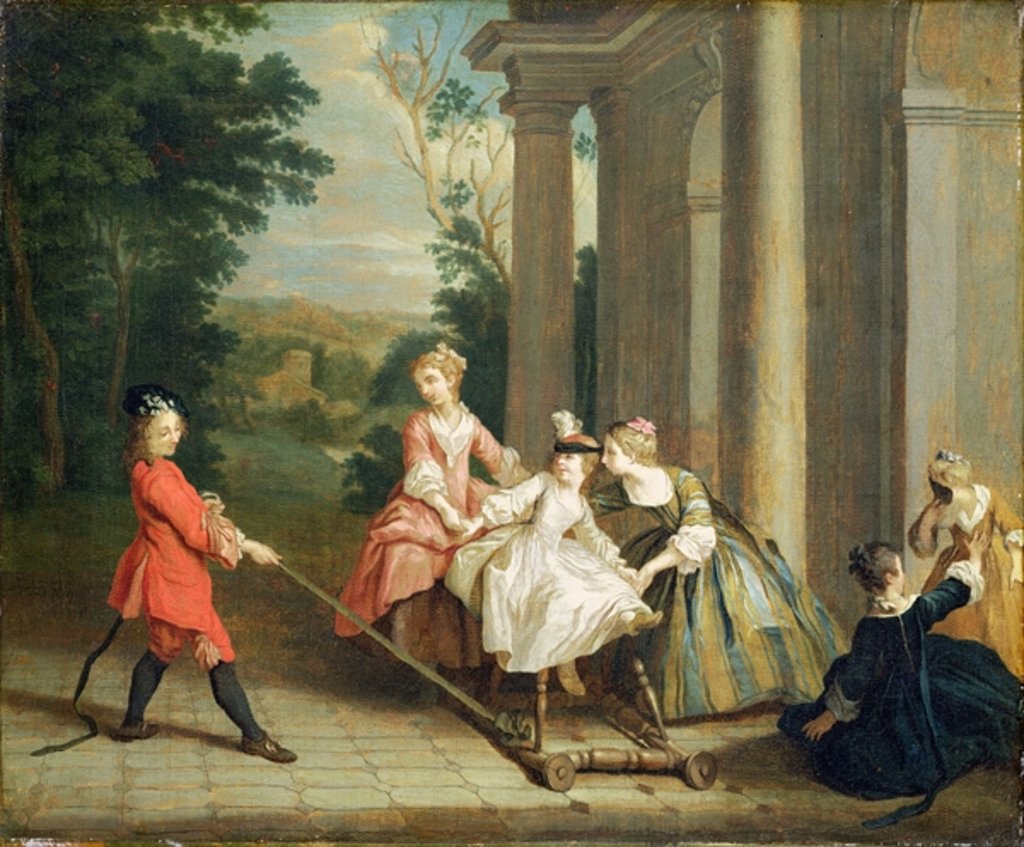 Detail of Children Playing with a Hobby Horse, c.1741-47 by Joseph Francis Nollekens