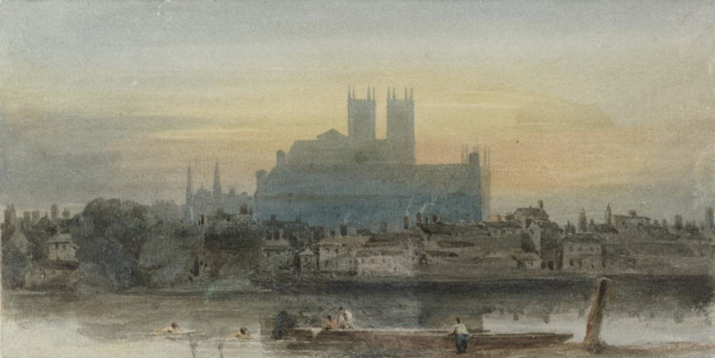 Detail of Westminster from Lambeth, c.1813 by David Cox