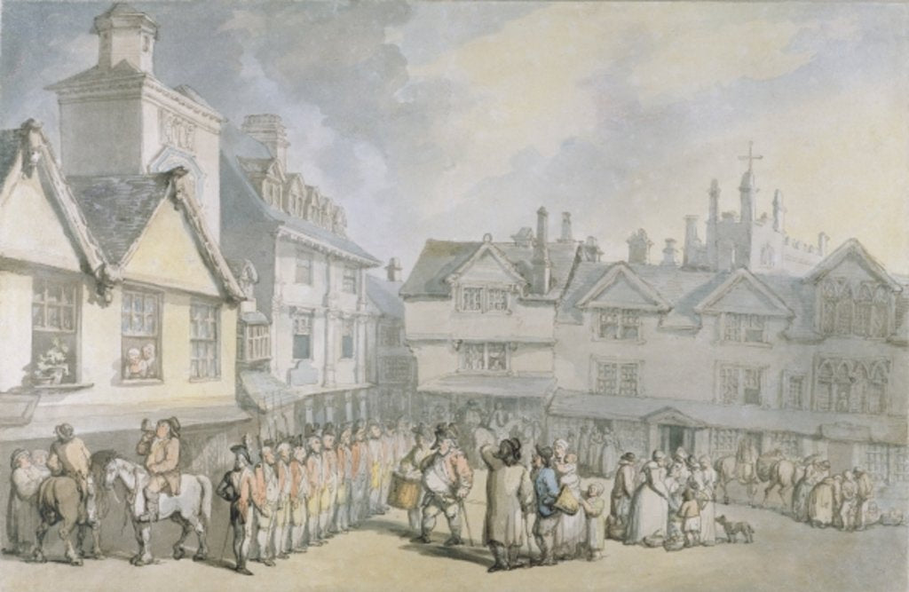 Detail of A Review in a Market Place, c.1790 by Thomas Rowlandson