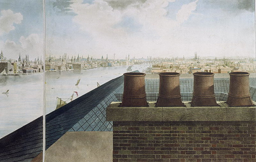 Detail of Panoramic view of London, 1792-93 by Robert (after) Barker