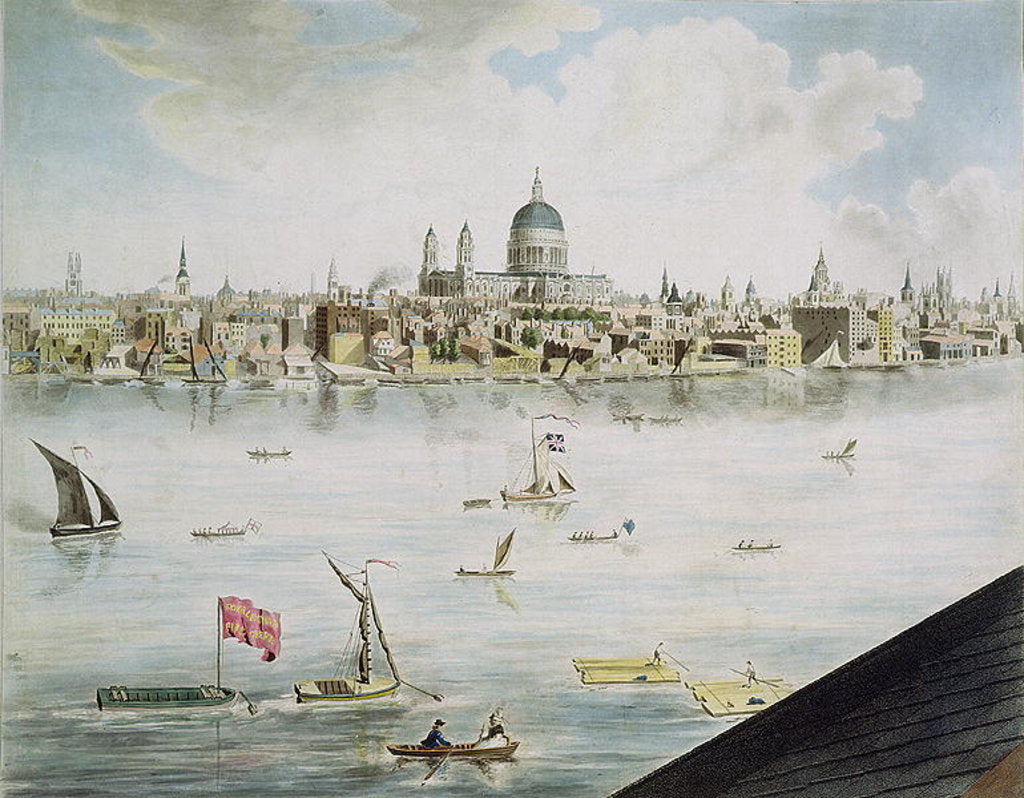 Detail of Panoramic view of London, 1792-93 by Robert Barker