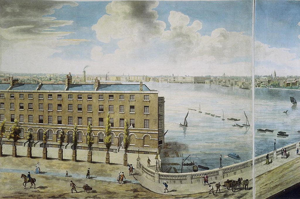 Detail of Panoramic view of London, 1792-93 by Robert (after) Barker