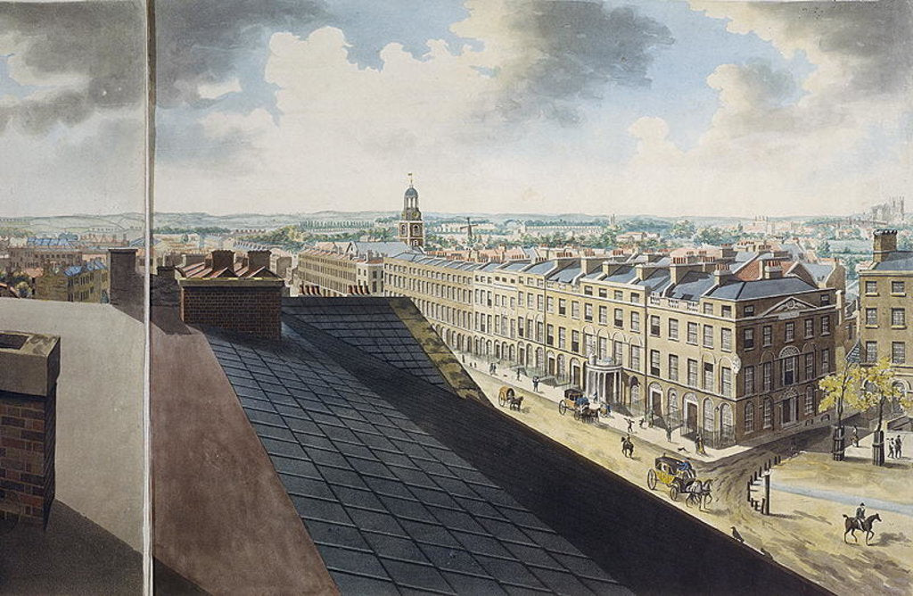 Detail of Panoramic view of London, 1792-93 by Robert (after) Barker