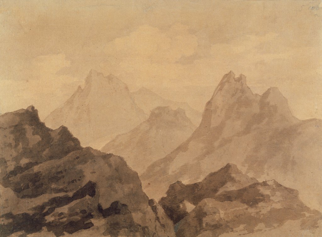 Detail of Mountain Tops, c.1780 by Alexander Cozens