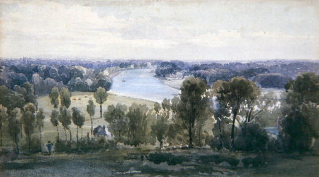Detail of Richmond Hill, 1830 by Anthony Vandyke Copley Fielding