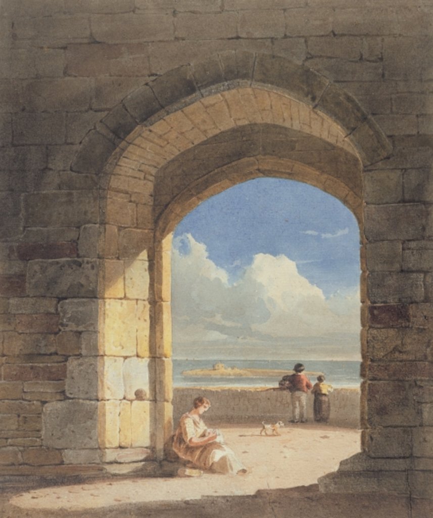 Detail of An Arch at Holy Island, Northumberland, 1809 by John Varley
