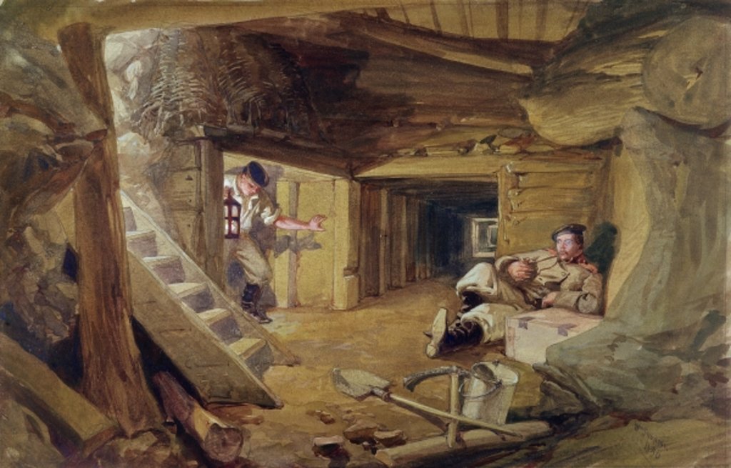 Detail of Mine in the Bastion du Mat, Sebastopol, Crimea by William 'Crimea' Simpson