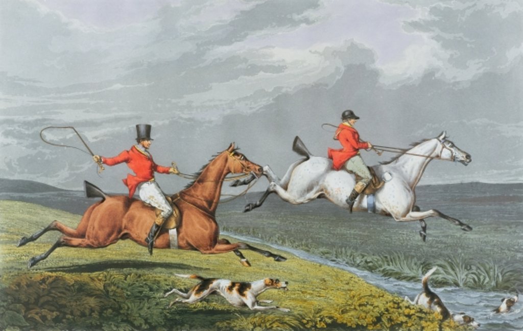 Detail of Fox Hunting: Full Cry, 1828 by Charles Bentley