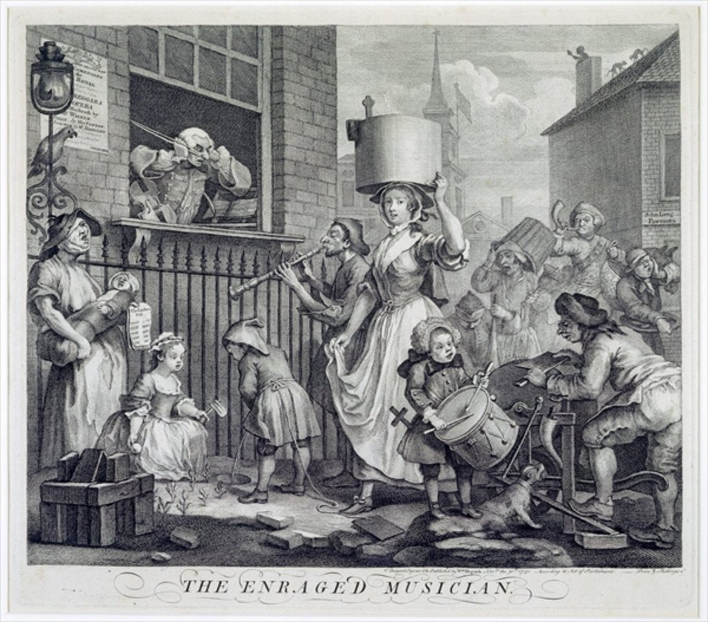 Detail of The Enraged Musician, 1741 by William Hogarth