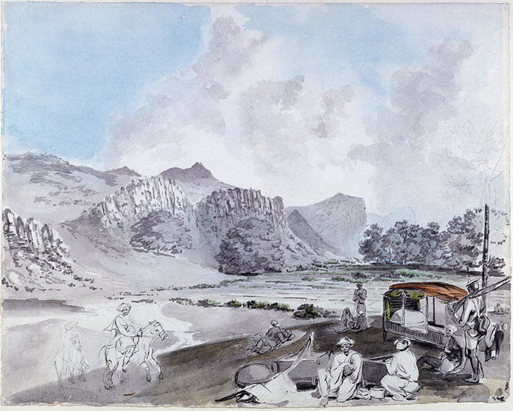 Detail of In India, on the March by Samuel Davis