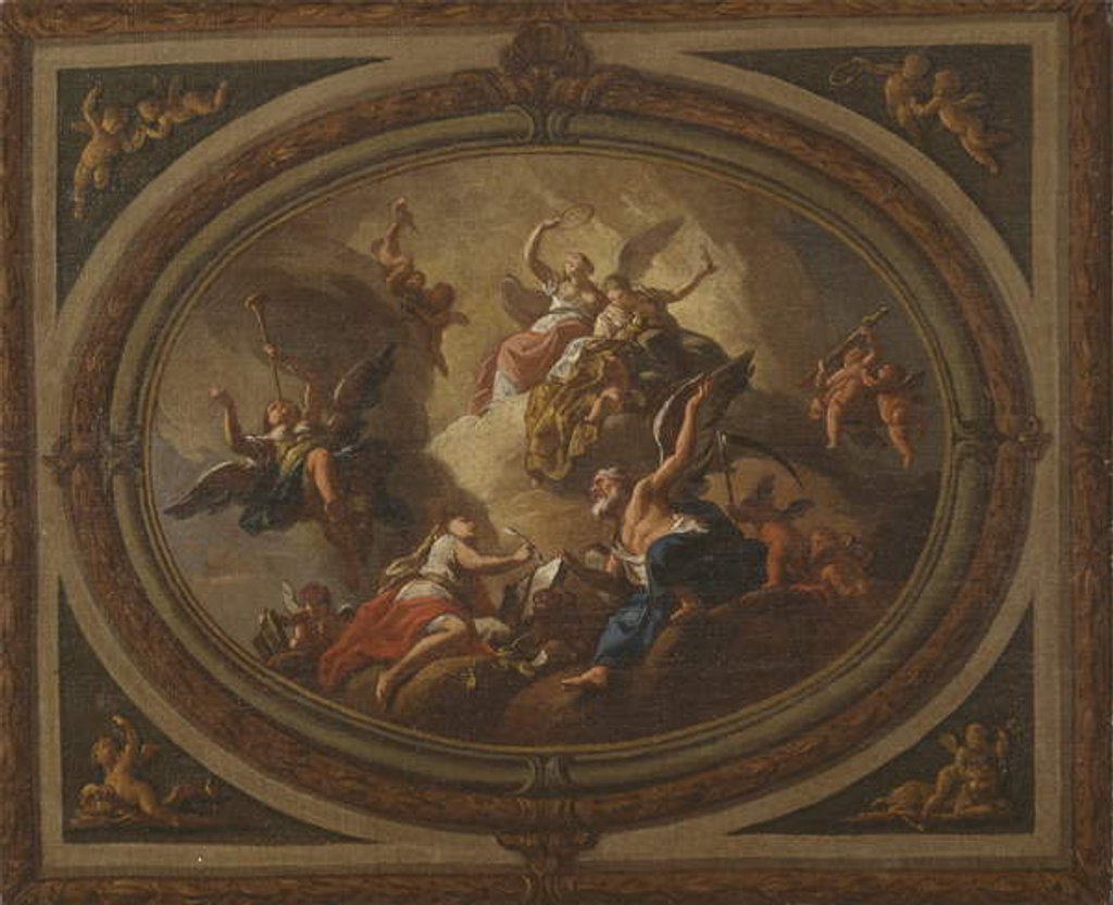 Detail of Sketch for an Oval Ceiling, c.1705 by Louis Laguerre (after)