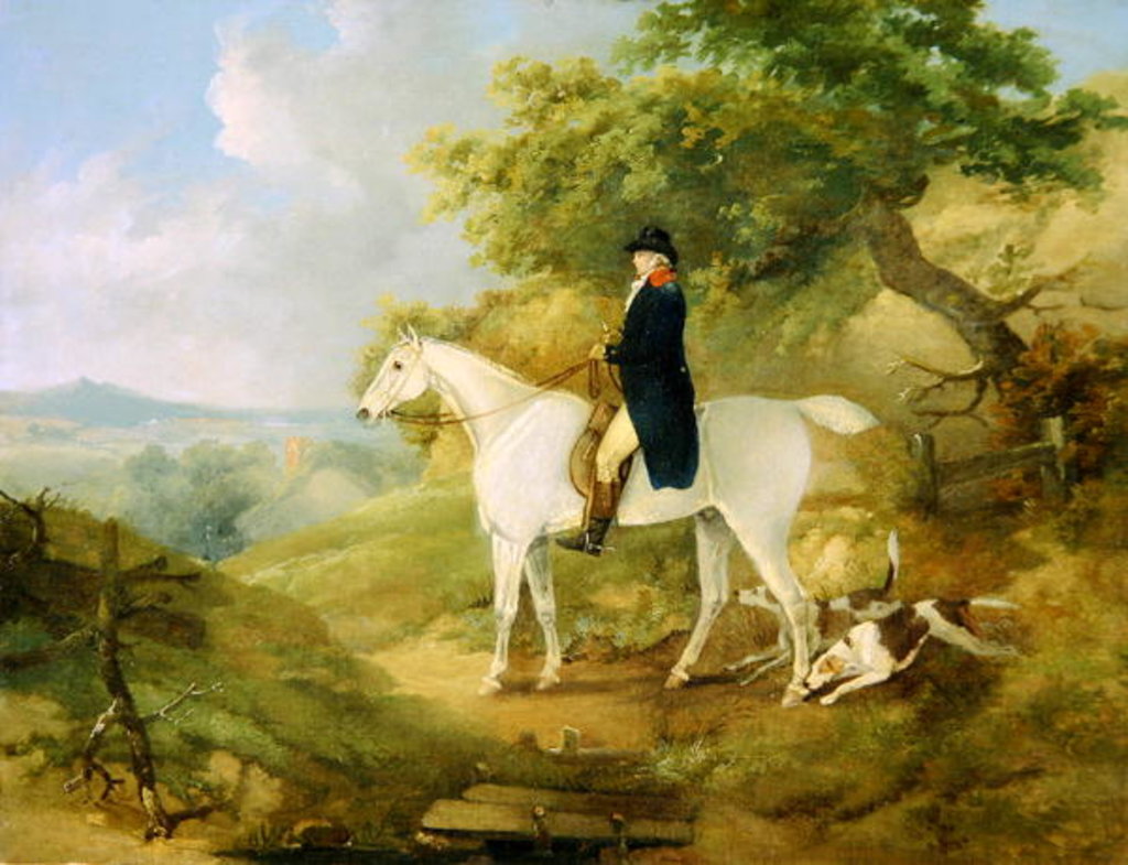 Detail of George Morland on his Hunter, 1794 by Thomas Hand