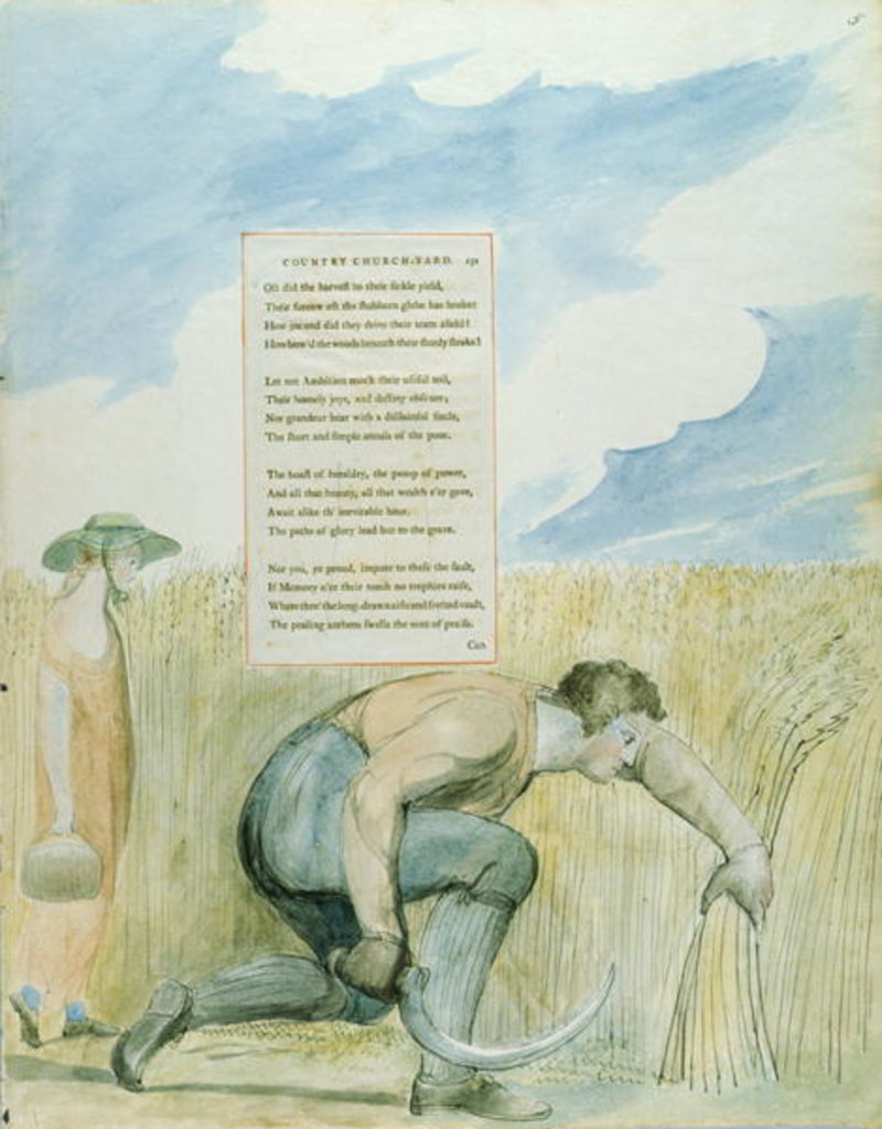 Detail of Elegy written in a Country Church-yard, design 109 from 'The Poems of Thomas Gray', 1797-98 by William Blake