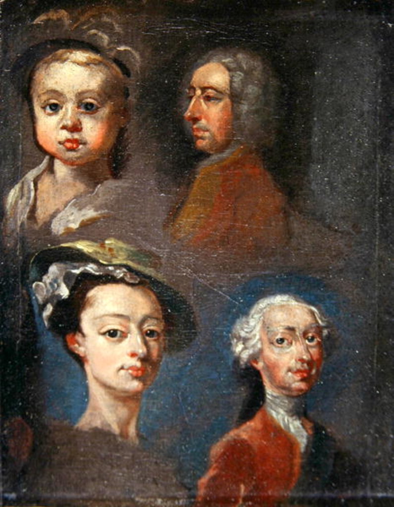 Detail of Study of Heads by William Hogarth