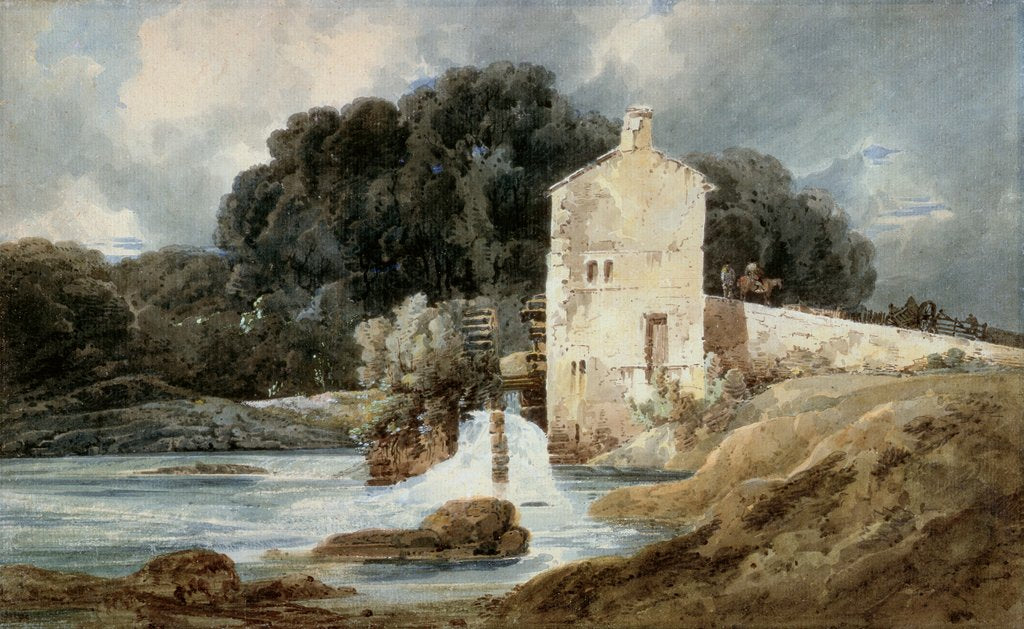 Detail of The Abbey Mill, Knaresborough, c.1801 by Thomas Girtin