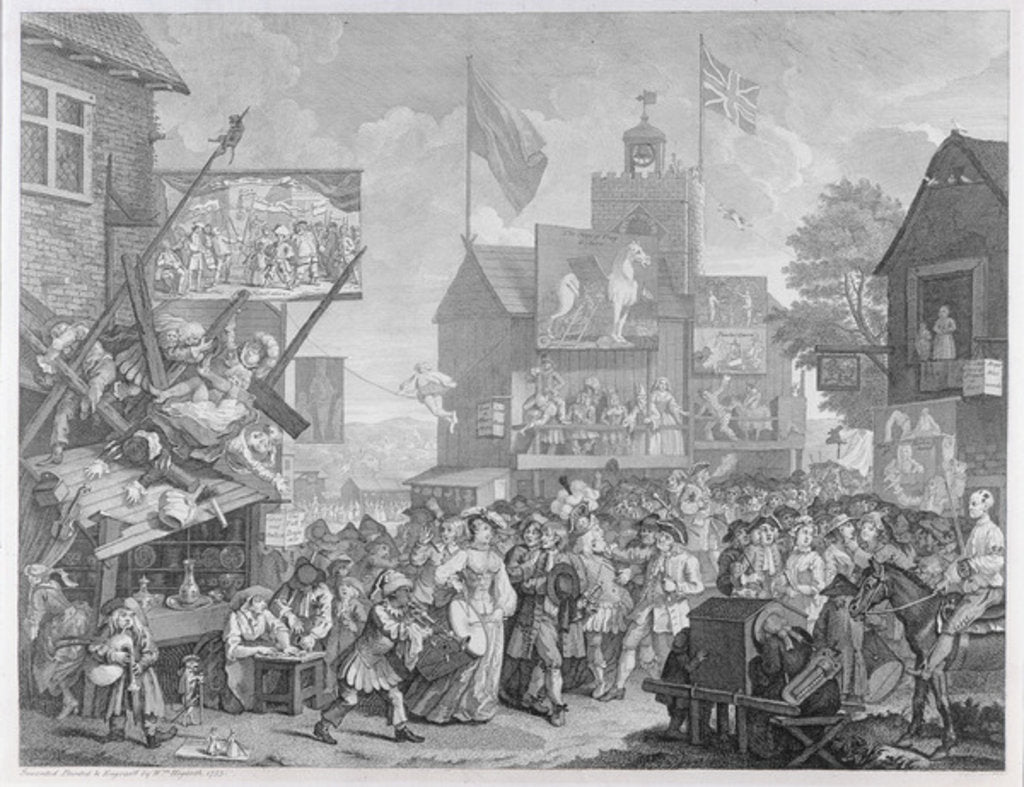 Detail of Southwark Fair, 1733 by William Hogarth