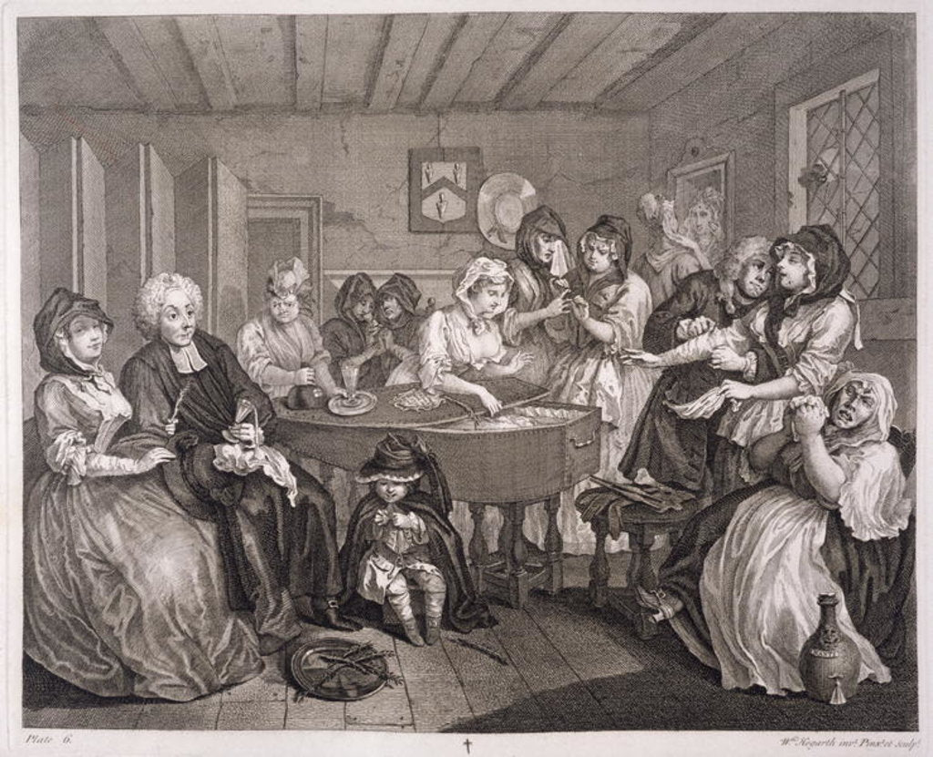 Detail of A Harlot's Progress by William (after) Hogarth