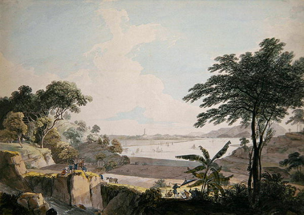 Detail of View of the Canton River, near Whampoa, China, c.1785-94 by Thomas Daniell